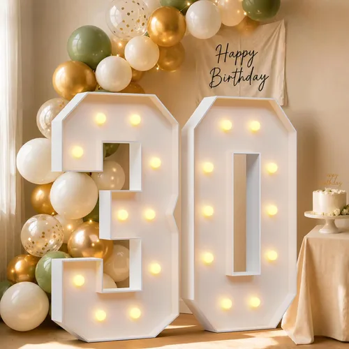 Vista 28 de imprsv Número de marquesina de 4 pies, números de mosaico para globos, marco de globos de mosaico, globo número 0 para decoración de cumpleaños 30