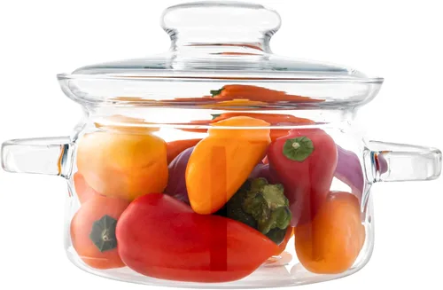 Vista 7 de Simax Olla a fuego lento para popurrí de estufa, ollas de vidrio de 32 onzas para cocinar en la estufa, ollas transparentes para cocinar, utensilios