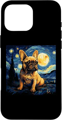 Vista 19 de Funda para iPhone 14 Pro Max Van Gogh Dog Bulldog francés