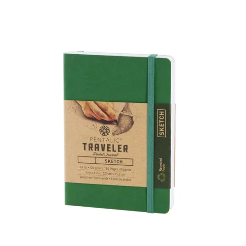 Vista 29 de Cuaderno de bocetos Travelers Dot Grid Pentalic Art, libre de ácidos