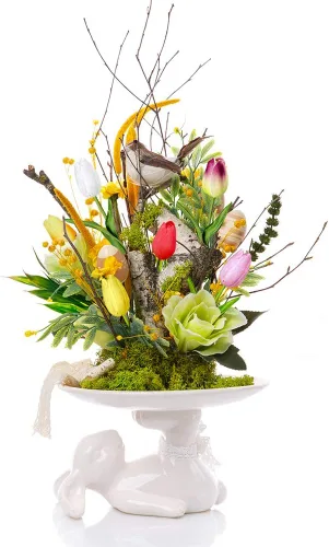 Vista 4 de Flores artificiales de tulipanes para decoración del hogar y fiesta de bodas