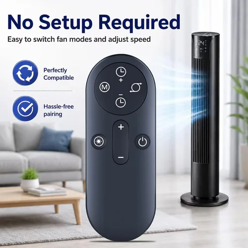 Vista 4 de Replacement Remote Control for Lasko Ascend Tower Fan OST100 EST100 RST200