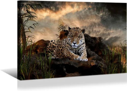 Vista 14 de YONICA Lienzo de pared de animales de la naturaleza, pintura de pared de águila, impresión artística de águila calva voladora impresa en lienzo