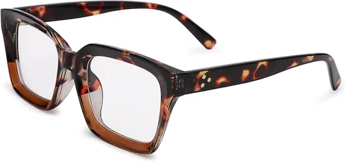 Vista 18 de COASION Lentes de bloqueo de luz azul, lentes clásicos gruesos con montura cuadrada para mujeres y hombres