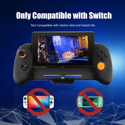 Vista 25 de ECHZOVE Upgrade Nintendo Switch OLED Controller Grip - Ergonomic Animal Crossing Style Controller with Joystick, NFC, Turbo, Six-Axis Gyro, Dual