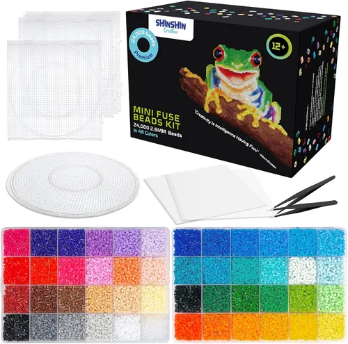 Vista 8 de Kit XL de cuentas de fusible, cuentas de fusión para manualidades infantiles Kit de planchado para niños - Cuentas de fusible, compatibles