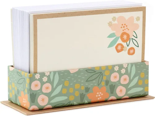 Vista 4 de Hallmark Tarjetas en blanco con sobres y soporte, paquete de 50 (flores)