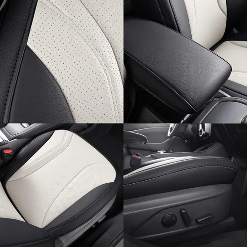 Vista 2 de 2 fundas de asiento delantero ajuste personalizado para Ford Mustang Mach E cuero sintético protector de cojín de asiento de coche para 2021 2022