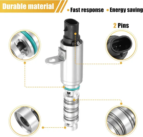 Vista 6 de X AUTOHAUX Válvula de distribución de válvula variable VVT Válvula de control de aceite para Hyundai para Kia 2012-2016 Motor Árbol de levas Válvula