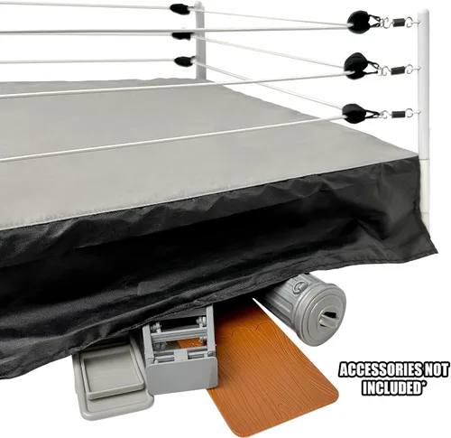 Vista 4 de Juego de jaula de acero y anillo de lucha libre para figuras de acción de lucha libre
