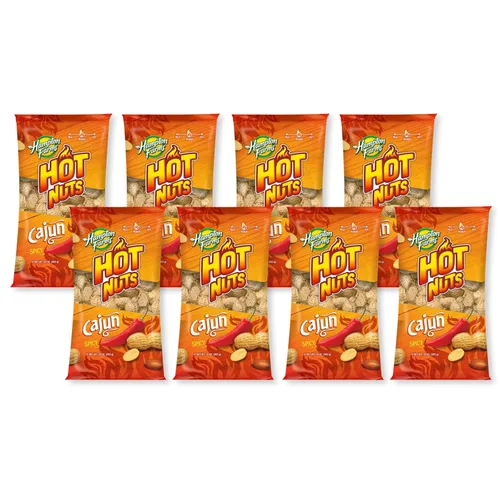 Vista 10 de Hampton Farms - Cultivado en Estados Unidos totalmente natural - Cacahuetes cajún gourmet tostados con cáscara - Bolsa de 10 onzas