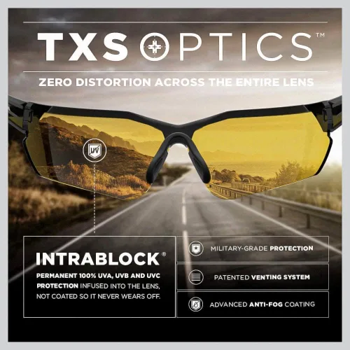 Vista 4 de FF400 Havoc Hi-Vis Gafas de sol deportivas flexibles e irrompibles para hombres y mujeres