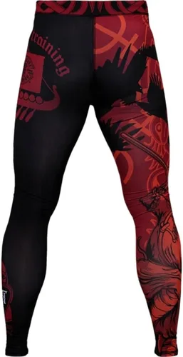 Vista 4 de Hardcore Training Pantalones de compresión para hombre, mallas de entrenamiento, capa base, boxeo, correr, muay thai, MMA, no Gi BJJ
