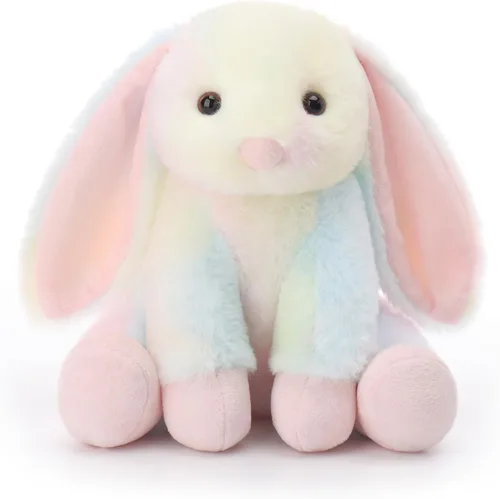 Vista 14 de Apricot Lamb Peluche de conejo crema para niños, juguetes de peluche suaves y lindos para bebés niñas y niños, 6 pulgadas
