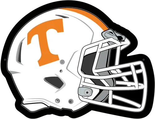 Vista 2 de Team Sports America Evergreen NCAA - Letrero de pared ultrafino con luz LED de la Universidad de Tennessee, casco réplica de tamaño completo, 19.5 x