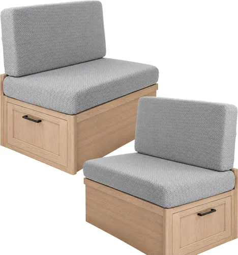 Vista 11 de NILUOH Juego de cojín lavable para sofá y respaldo de autocaravana, fundas elásticas de cojín elásticas para comedor de caravana, aptas para 01