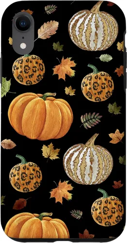 Vista 24 de iPhone 16 Falling leaves Autumn and Pumpkin Happy Fall Phone Case