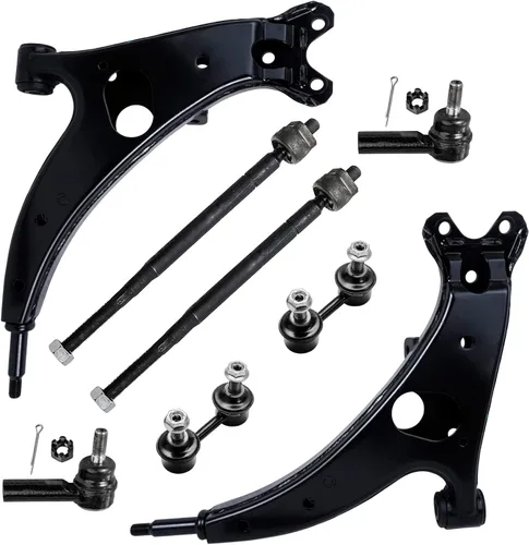 Vista 198 de Detroit Axle - Kit de brazos de control de extremo de 8 piezas para Toyota 2001-2003 Highlander 2002-2003 Camry Lexus ES300, 2 conjuntos de brazos