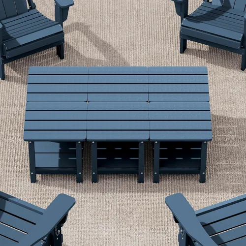 Vista 30 de SERWALL Mesa auxiliar Double Adirondack, Mesa auxiliar de forma rectangular, Negra