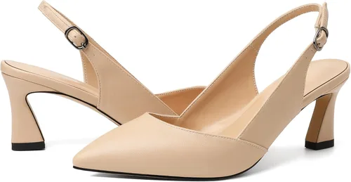 Vista 4 de Joseywade Sandalias de tacón bajo para mujer con tacón de gatito, sandalias de tacón de 2.5 pulgadas, zapatos de vestir con recorte de punta cerrada