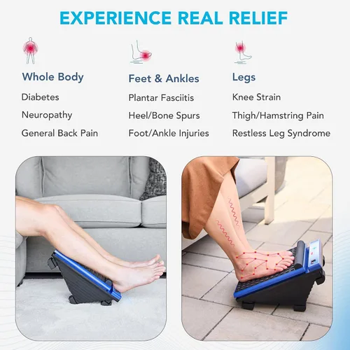 Vista 4 de MedMassager Masajeador de Pies Clásico Terapia de Masaje de Tejido Profundo, Masajeador para el Hogar, Doble Velocidad, Portátil y Compacto