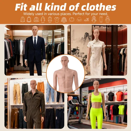 Vista 4 de Maniquí de cuerpo completo, maniquí desmontable ajustable con soporte para costura, sastrería, diseño de disfraz de cosplay y exhibición