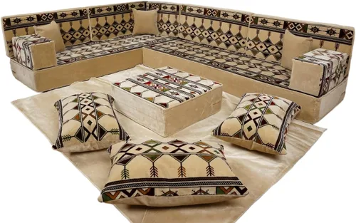 Vista 22 de arabicsofa Cojines Majlis de piso tradicionales: asientos modulares Diwan seccionales