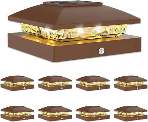 Vista 13 de VOLISUN Luces solares 4x4, paquete de 12 luces negras impermeables para Negro