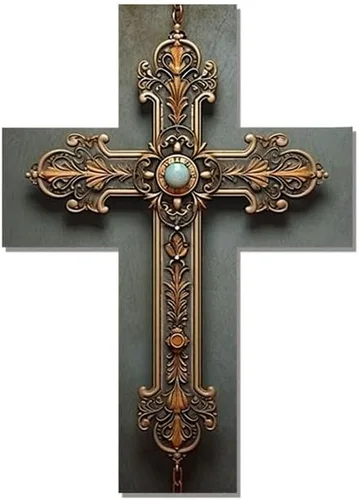 Vista 9 de Imahoocool Decoración de pared de cruz de fe cristiana, Crucifijo de Jesús Dios, Cruz de madera, letrero de pared cristianismo fe colgante de madera