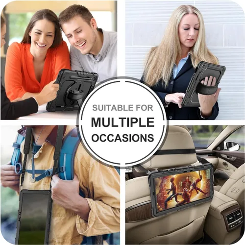 Vista 6 de Funda para Samsung Galaxy Tab S8/S7 de 11 pulgadas 5G Funda para Tableta 2022/2020, [con Protector de Pantalla de Vidrio Templado], Soporte