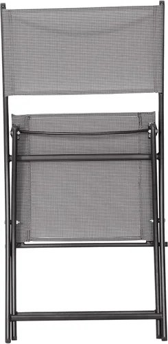 Vista 7 de Flash Furniture Brazos - Sillas plegables comerciales para interiores y exteriores, respaldos/asientos Flex Comfort, marcos de metal, diseño Negro