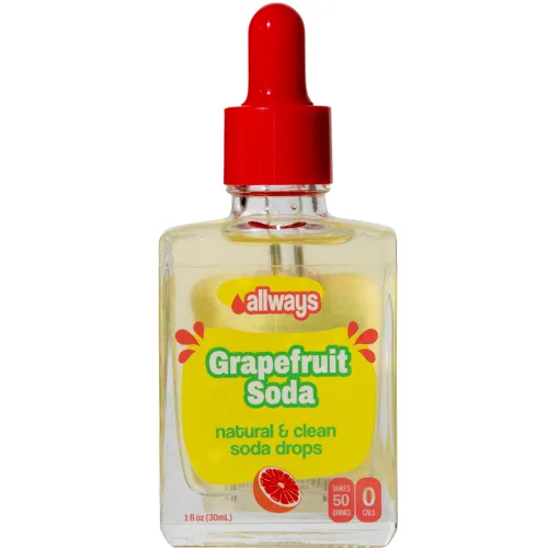 Vista 22 de Allways Drops Potenciador de agua natural de cereza negra Sin azúcar, cero calorías, fruta de monje endulzada Botella de vidrio para hidratación