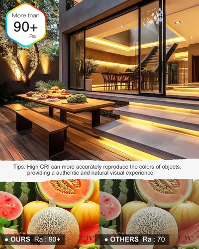 Vista 7 de EMITEVER COB - Tira de luces LED impermeable IP67, 2700 K, blanco cálido, para exteriores, 24 V, cinta LED de silicona regulable, iluminación