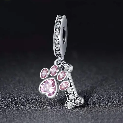 Vista 5 de Annmors Dijes familiares de joyería para mujer, plata de ley 925, colgante con circonita cúbica, cuentas de joyería para niñas, regalos de bricolaje