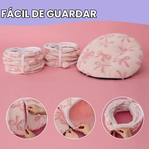 Vista 4 de Lesure Donut - Linda cama de túnel para gatos jacquard, grande, juguetes Arco Rosa Taffy