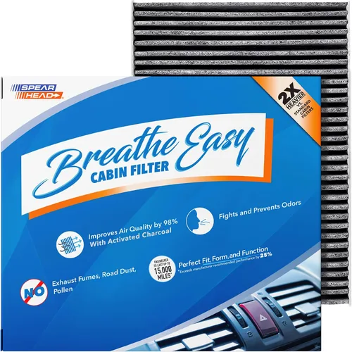 Vista 57 de Spearhead Odor Defense Breathe Easy - Filtro de cabina para AC y calentador Compatible con Chrysler 200 2015-17, Cherokee 2014-18 como OEM Hasta