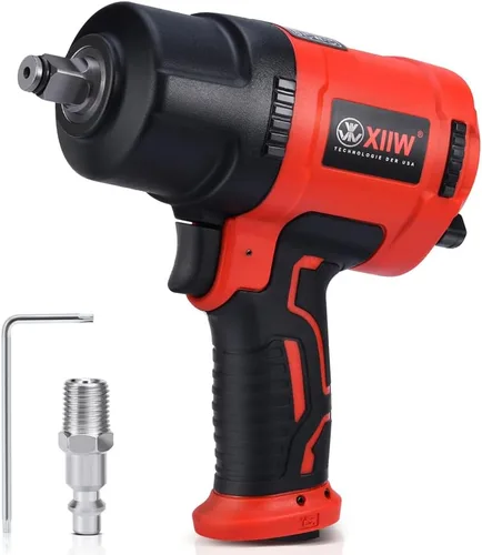 Vista 13 de XIIW Llave de impacto angular de 1/2 pulgada, par máximo de 910 pies-libras, diseño compacto y ligero de 3.63 lb, pistola de aire de impacto mini