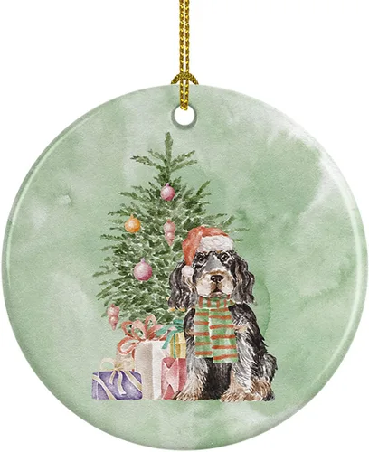 Vista 22 de Caroline's Treasures Bulldog, Bulldog inglés #2 y árbol de cerámica adorno colgante para árbol de Navidad, decoración colgante para el hogar
