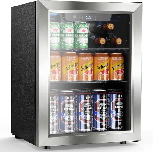 Vista 15 de Electactic - Refrigerador para bebidas de 24 latas, mini refrigerador de mostrador para refrescos, cerveza en lata, control de temperatura digital