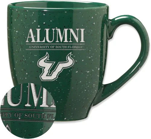 Vista 111 de Rico Industries NCAA Illinois Fighting Illini Alumni - Taza de café de cerámica moteada grabada con láser de 16 onzas
