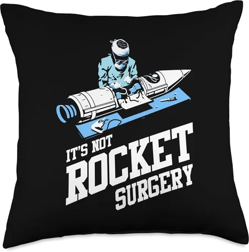 Vista 4 de It's Not Rocket Surgery Shirt Doctor Surgeon Throw Pillow