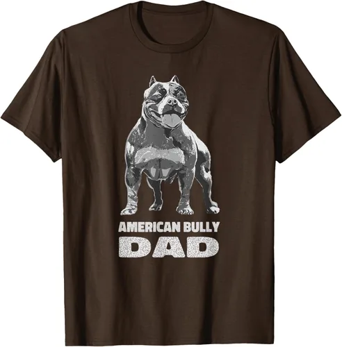 Vista 5 de American Bully Dad Dog Owner American Bully - Camiseta para hombre, Negro, S