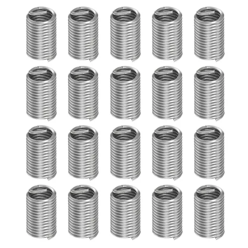 Vista 11 de HARFINGTON 20pcs Insertos de rosca de alambre M3 x 0.5 3D 304 Acero inoxidable helicoidal alambre en espiral roscado manga
