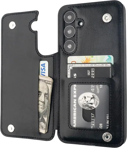 Vista 89 de ONETOP - Funda tipo cartera para Samsung Galaxy S22 con tarjetero, color negro Kickstand,ID/Cash Holder,Case Wallet with Card Slots,Double