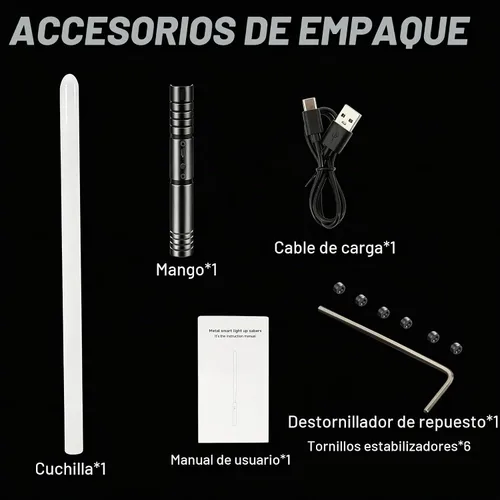 Vista 6 de Sable de luz, espada de duelo real para niños, regalo de Navidad