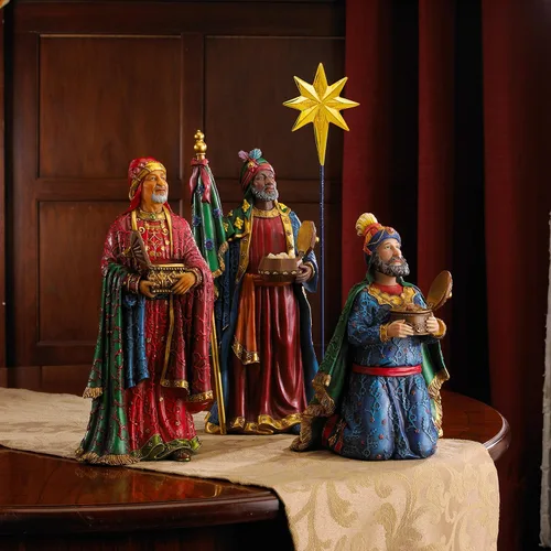 Vista 3 de Escena de la natividad completa, con modelos de 7 pulgadas