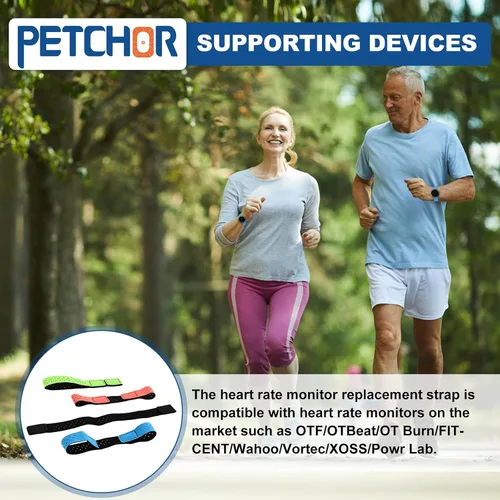 Vista 5 de 4 correas de repuesto para monitor de frecuencia cardíaca, correas suaves ajustables compatibles con OTF, Orange Theory Fitness, sensor