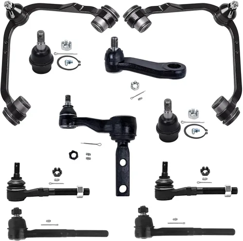 Vista 123 de Detroit Axle - Kit de suspensión delantera de 10 piezas para Chevrolet Trailblazer GMC Envoy 2004-2007 2005 2006 Soportes de brazo de control