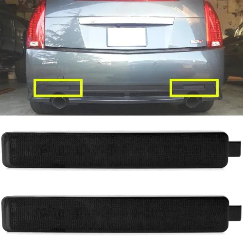 Vista 8 de Luces reflectoras LED para parachoques trasero CTS 2008-2013 Cadilla.c CTS Base de lujo Rendimiento Premium V Frenado Reflector Lámparas Cubiertas