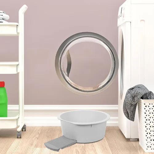 Vista 5 de SECFOU 1 Unidades Ropa Interior Lavabo Gris Pañal de Mano Rectangular Portátil Bañera Recién Nacido Sin Lavado Japonés Hogar con Tabla Tabla Cubo